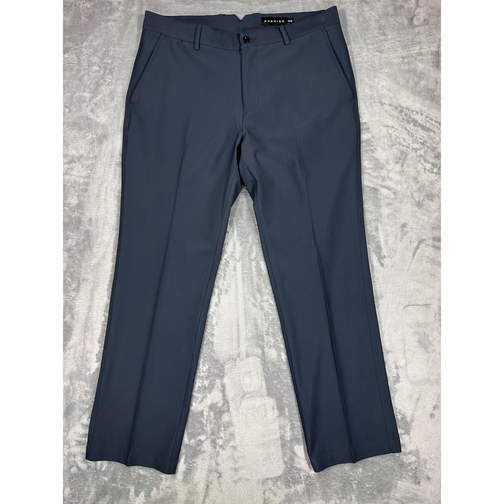 Dunning Golf Mens Performance Stretch Trousers Gray Blue 34x30 Pants RN165394